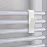 gancio per asciugamani 4 pezzi colore bianco, accessorio da bagno visto frontalmente