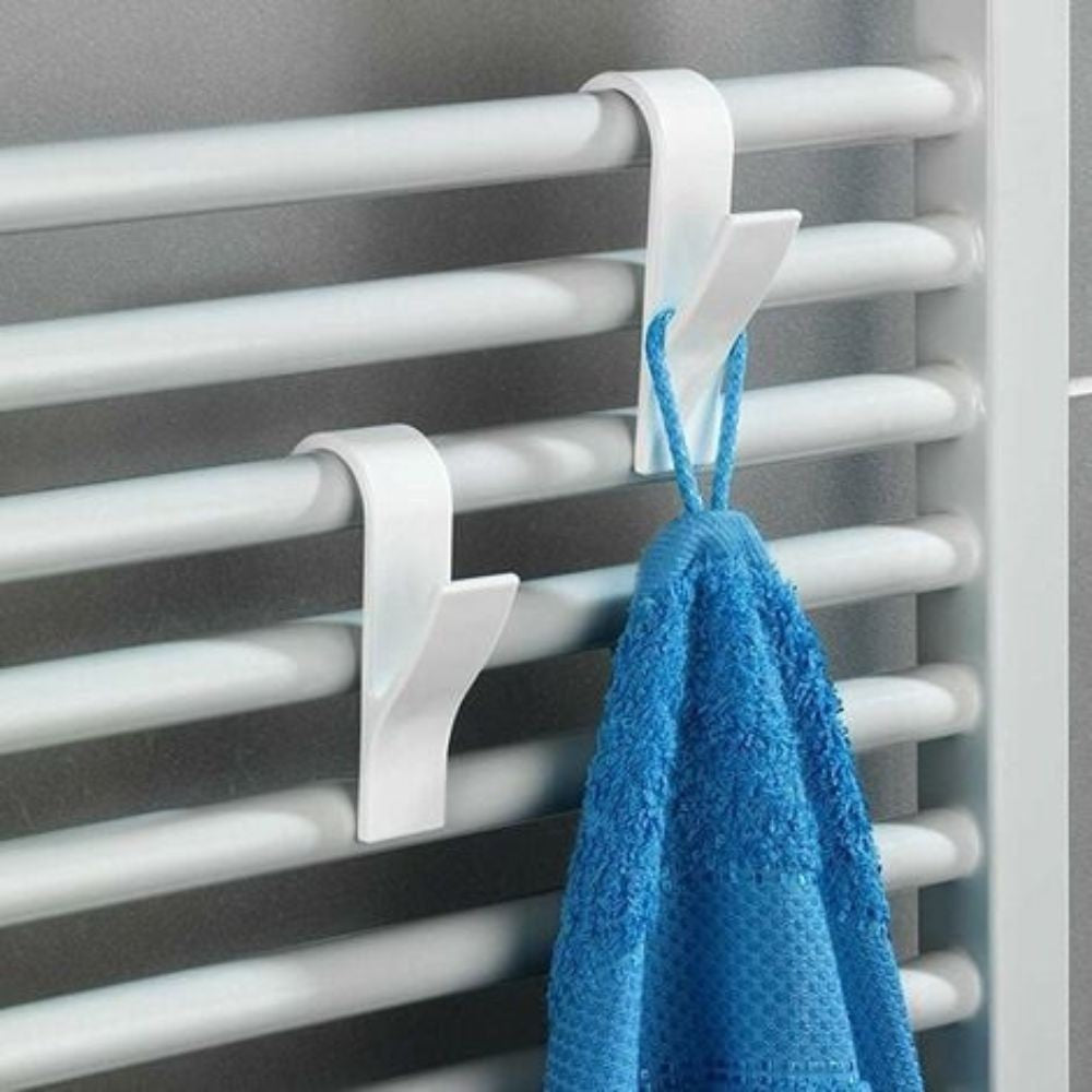 gancio per asciugamani 4 pezzi colore bianco, prodotto per organizzare e completare l’ambiente bagno