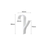 gancio per asciugamani 4 pezzi colore bianco, accessorio funzionale per l’uso quotidiano in bagno