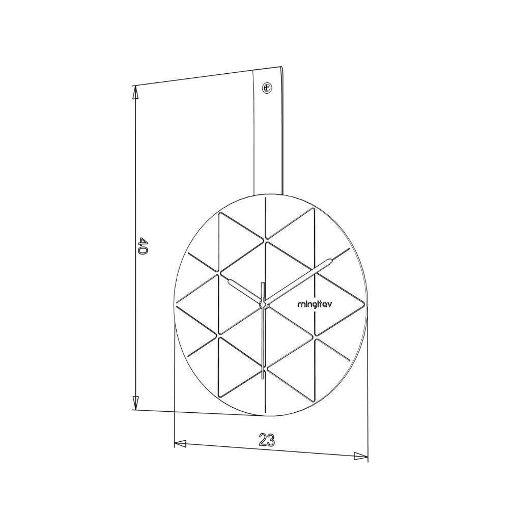 orologio da parete minuetto nero e bianco mt192101, ambientazione d’arredo con il prodotto protagonista