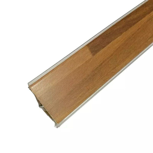 alzatina triangolare in pvc rivestita in carta noce listellare 5 metri, alzatina in primo piano, ideale per completare il piano cucina