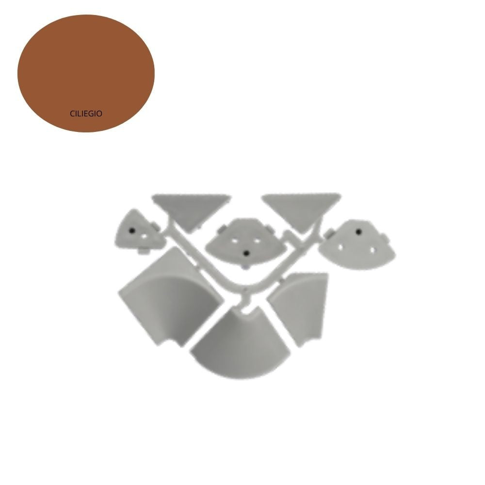 accessori alzatina triangolare colore ciliegio, alzatina in primo piano, ideale per completare il piano cucina