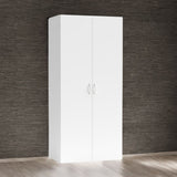 armadio 2 ante seba 2 colore bianco, armadio a vista frontale, perfetto per camere moderne e funzionali