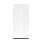 armadio 2 ante seba 2 colore bianco, armadio in ambiente arredato, ideale per ispirazione d’interni