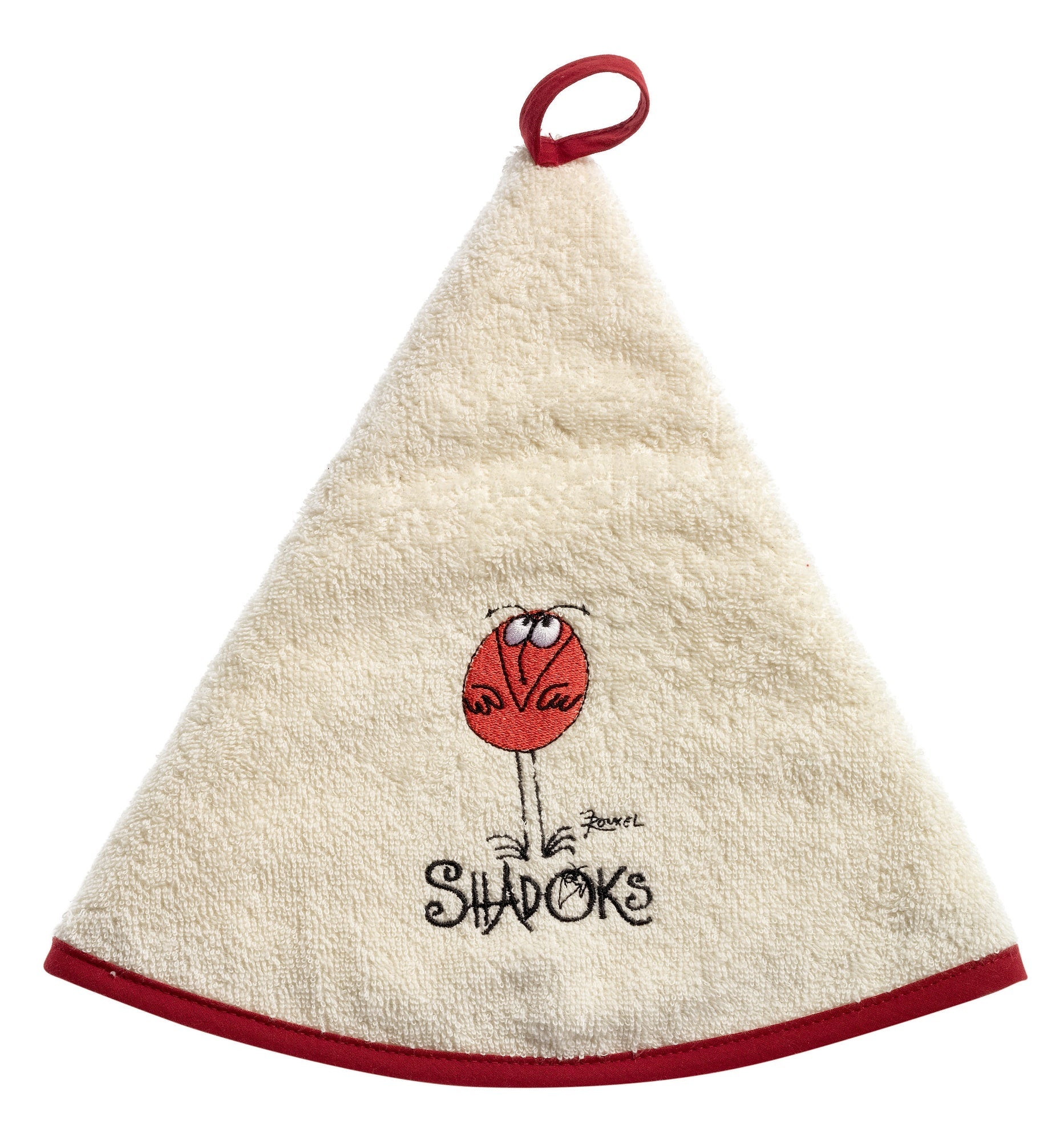 asciugamani shadoks avorio, colore avorio, taglia diamètre 60. asciugamano piegato su sfondo neutro per una visione pulita del prodotto