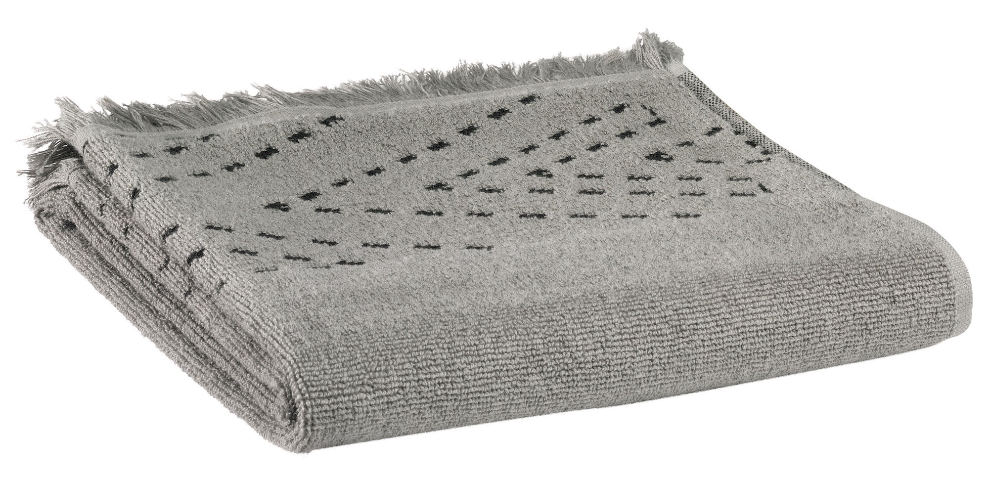 asciugamano julia grigio, colore grigio, taglia 50 x 100. asciugamano piegato su sfondo neutro per una visione pulita del prodotto