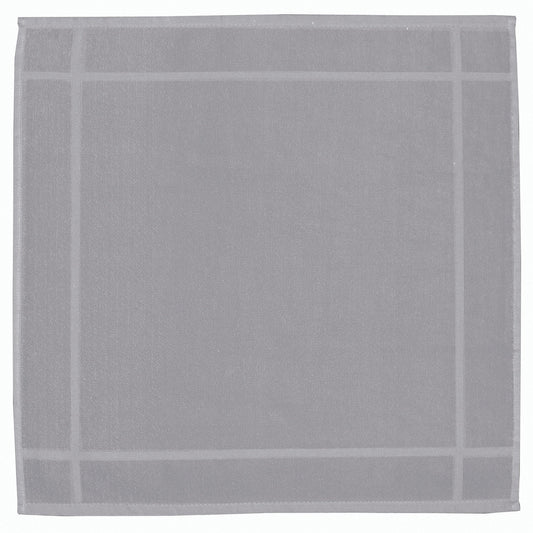 asciugamano loess perla, colore perla, taglia 50 x 50. asciugamano piegato su sfondo neutro per una visione pulita del prodotto