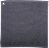 asciugamano con occhiello curl ombra, colore ombra, taglia 50 x 50. asciugamano piegato su sfondo neutro per una visione pulita del prodotto