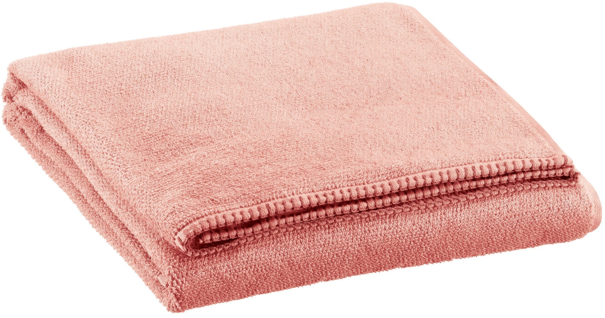 asciugamano da bagno bora azalea, colore azalea, taglia 90 x 150. asciugamano piegato su sfondo neutro per una visione pulita del prodotto