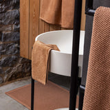 asciugamano da bagno bora cannella, colore cannella, taglia 90 x 150. perfetto per il bagno quotidiano o la palestra