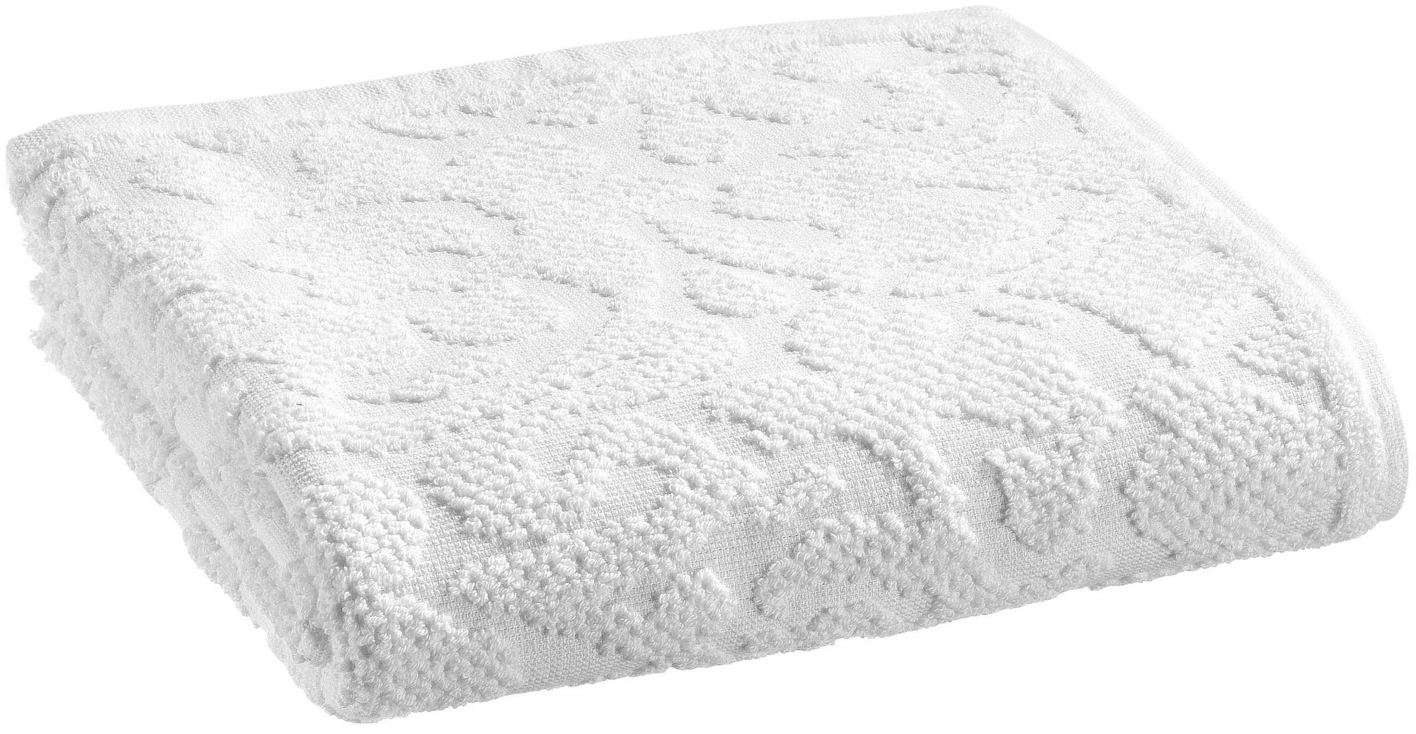 asciugamano gilda neve, colore neve, taglia 50 x 100. asciugamano piegato su sfondo neutro per una visione pulita del prodotto