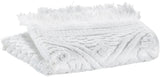 asciugamano ospite zoe neve, colore neve, taglia 30 x 50. asciugamano ospite piegato elegantemente su fondo neutro