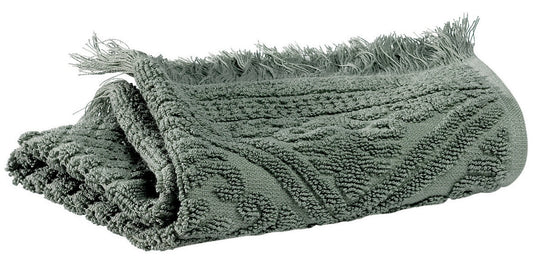 asciugamano ospite zoe timo, colore timo, taglia 30 x 50. asciugamano ospite piegato elegantemente su fondo neutro