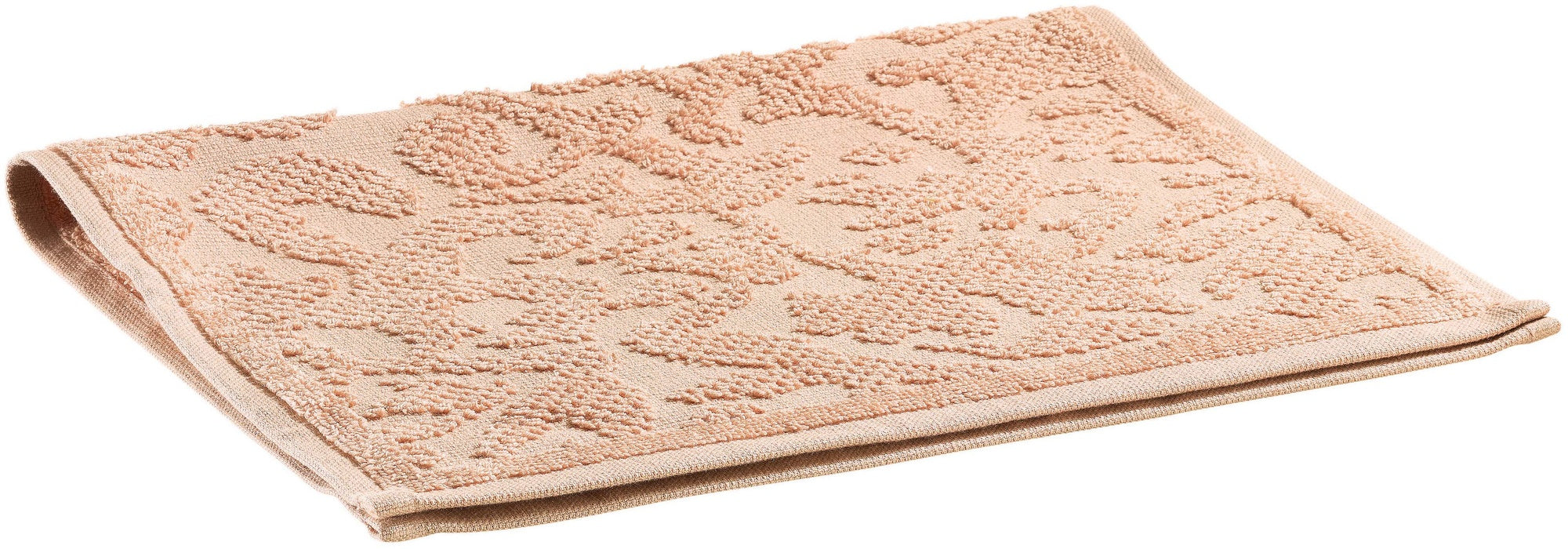 asciugamano ospite gilda aubepine, colore aubepine, taglia 30 x 50. asciugamano ospite piegato elegantemente su fondo neutro