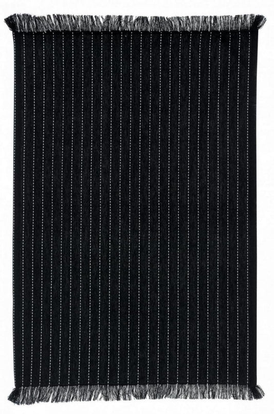 asciugamano riciclato chris nero, colore nero, taglia 50 x 70. asciugamano piegato su sfondo neutro per una visione pulita del prodotto