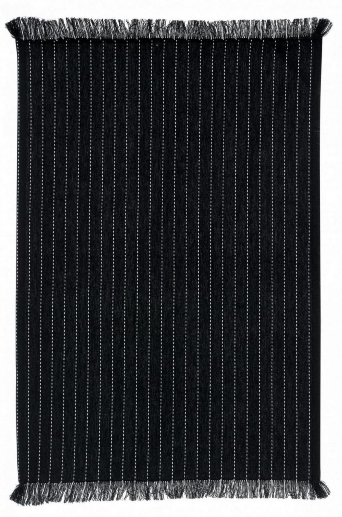 asciugamano riciclato chris nero, colore nero, taglia 50 x 70. asciugamano piegato su sfondo neutro per una visione pulita del prodotto