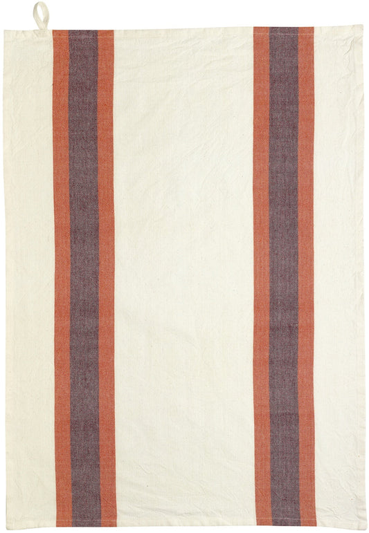 strofinaccio riciclato lavato yuna marmellata/naturale, colore marmellata/naturale, taglia 50 x 70. asciugamano piegato su sfondo neutro per una visione pulita del prodotto