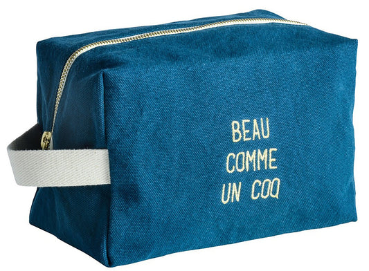 astuccio cubo beau orage blu, colore blu, taglia 22 x 14 x 10,5. dettaglio del prodotto da bagno