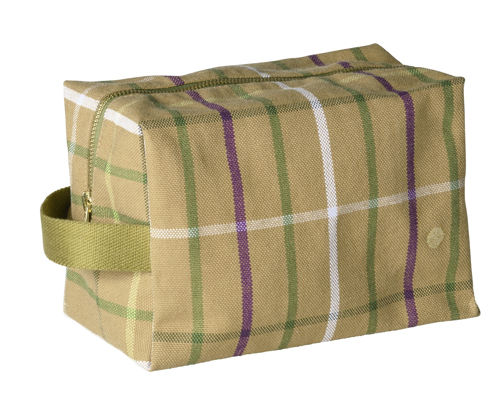 trousse cubo scotty marrone, colore marrone, taglia 22 x 14 x 10,5. dettaglio del prodotto da bagno