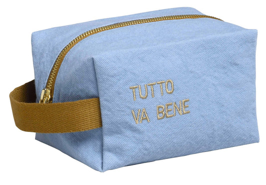 trousse cubo tutto bluetiful, colore bluetiful, taglia 10 x 16 x 10. dettaglio del prodotto da bagno