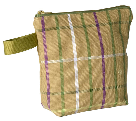trousse da toilette scotty marrone, colore marrone, taglia 22 x 18 x 7,5. dettaglio del prodotto da bagno