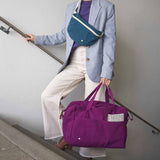 borsa da viaggio iona pioggia viola, colore pioggia viola, taglia 30 x 42 x 20. accessorio pratico e leggero per un viaggio responsabile