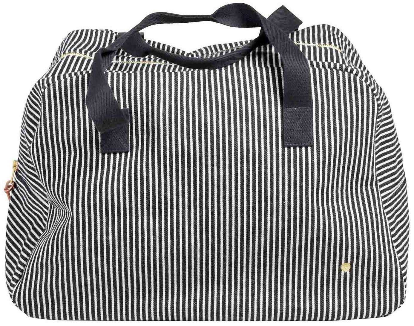 borsa weekend basile caviale, colore caviale, taglia 28 x 42 x 20. vista frontale della borsa da viaggio su sfondo bianco