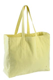 borsa shopper iona luce del sole, colore luce del sole, taglia 38 x 46 x 18. vista frontale della borsa shopping in tessuto ecologico su sfondo neutro