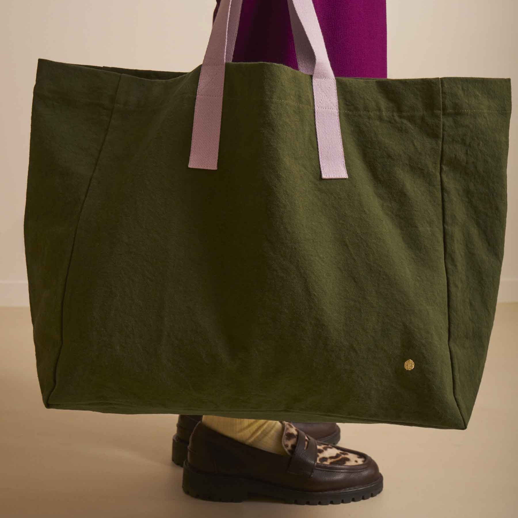 borsa shopper iona cavolo riccio, colore cavolo riccio, taglia 38 x 46 x 18. stile casual per una borsa pratica ed ecologica