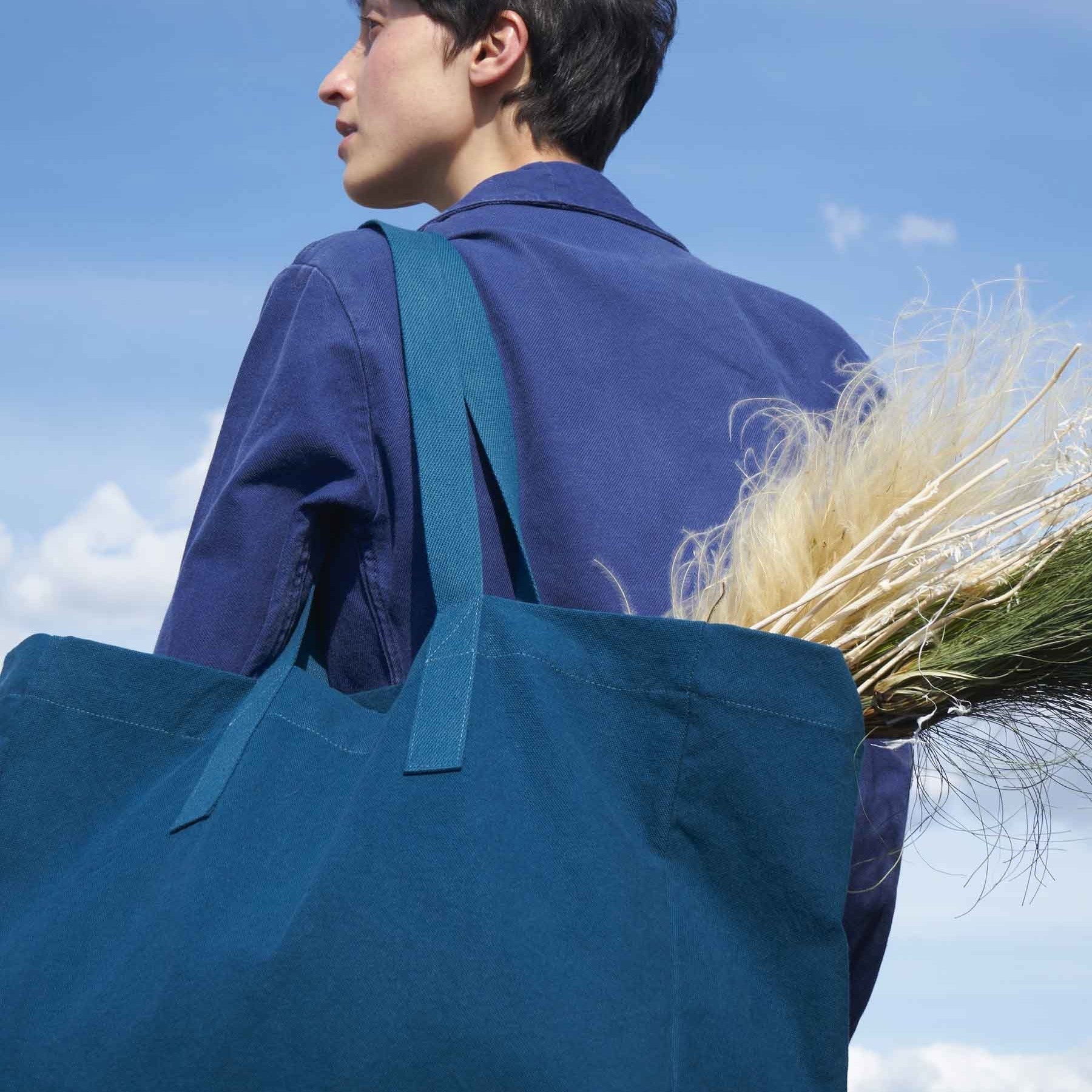 borsa shopper iona uragano, colore uragano, taglia 38 x 46 x 18. stile casual per una borsa pratica ed ecologica