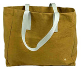 borsa shopper iona noci, colore noci, taglia 38 x 46 x 18. vista frontale della borsa shopping in tessuto ecologico su sfondo neutro