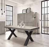 credenza favignana in legno, finitura in grigio cemento, piano effetto marmo statuario, 136×50 cm, dettaglio delle ante in...