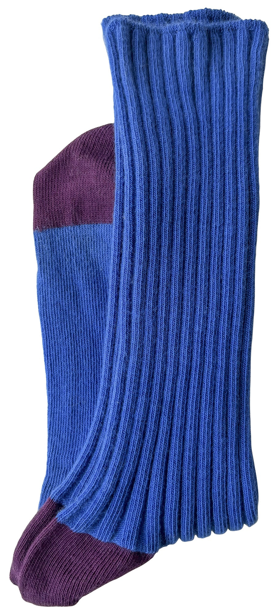 calzini yvette meccano, colore meccano, taglia 36/38. paio di calzini ecosostenibili piegati su sfondo neutro per evidenziare il tessuto naturale