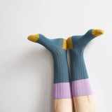 calzini yvette uragano, colore uragano, taglia 36/38. calzini in cotone biologico per un benessere quotidiano e sostenibile