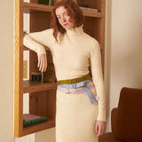 cintura ursule lilla, colore lilla, taglia 3 x 110. cintura in tessuto naturale per uno stile etico e moderno