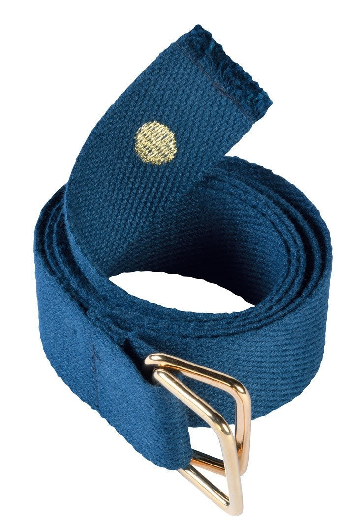 cintura ursule uragano, colore uragano, taglia 3 x 110. vista frontale della cintura ecosostenibile arrotolata su sfondo neutro