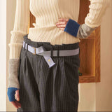 cintura ursule blu, colore blu, taglia 3 x 110. realizzata in 100% cotone bio, unisce eleganza e rispetto per l’ambiente