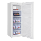 congelatore verticale dcv21sm3we0 168lt 4 cassetti e un ripiano con porta reversibile classe e bianco daya, ambientazione d’arredo con il prodotto protagonista