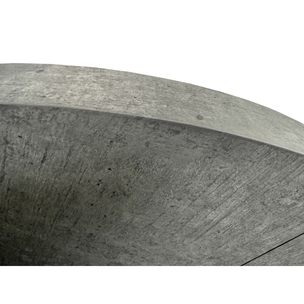 consolle allungabile ofelia colore grigio cemento, dettaglio dei materiali e lavorazioni artigianali