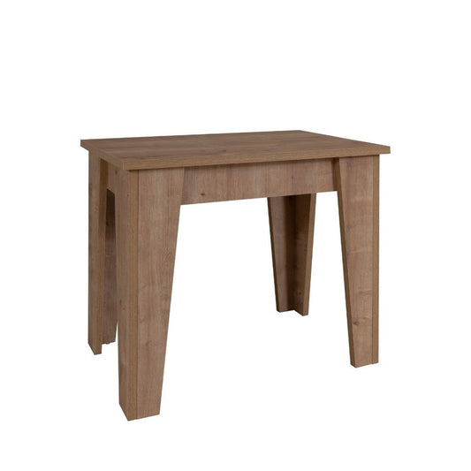 consolle allungabile natron rovere 50x90 cm, consolle allungabile vista frontale, perfetta per spazi piccoli e moderni