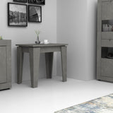 consolle allungabile natron cemento 50x90 cm, consolle allungabile vista frontale, perfetta per spazi piccoli e moderni