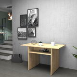 tavolo consolle ripiegabile ikebana rovere 120x35, dettaglio della struttura e finitura in legno naturale