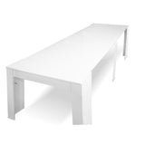 consolle allungabile ofelia colore bianco effetto lucido, ambiente moderno arredato con consolle multifunzione