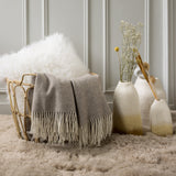 plaid carina naturale, colore naturale, taglia 130 x 190. coperta di qualità ideale per le notti fredde o il relax sul divano