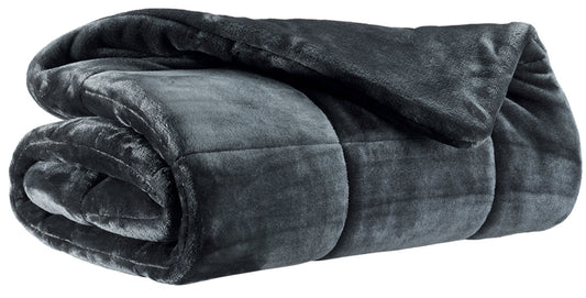 plaid betender frassino, colore frassino, taglia 130 x 180. vista frontale della coperta piegata su sfondo bianco