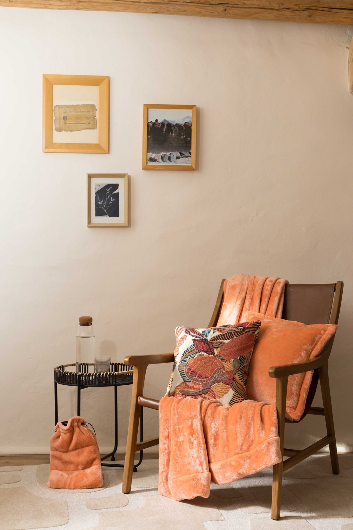 plaid tender papaya, colore papaya, taglia 150 x 200. coperta di qualità ideale per le notti fredde o il relax sul divano