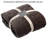 plaid elise tonnerre, colore tonnerre, taglia 240 x 260. mantiene il letto caldo nelle notti più fredde