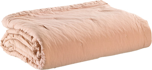 plaid tika dragée, colore dragée, taglia 180 x 260. vista frontale della coperta piegata su sfondo bianco