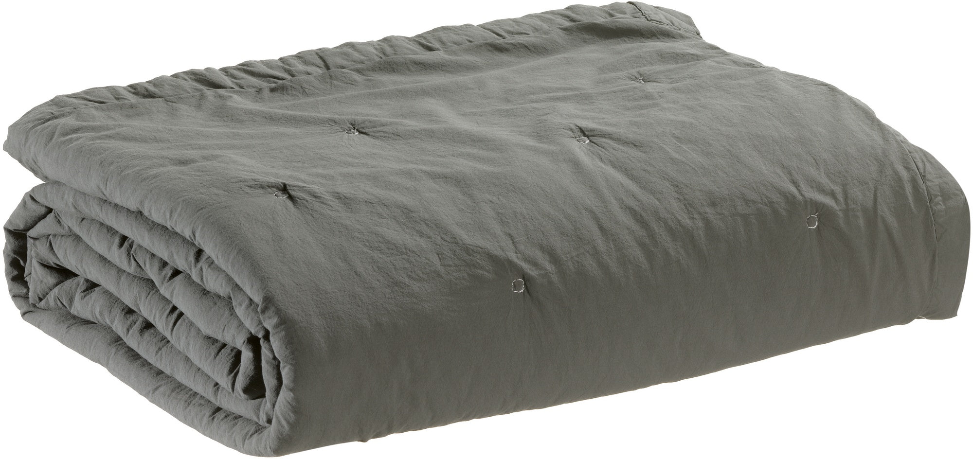 plaid tika tonnerre, colore tonnerre, taglia 180 x 260. vista frontale della coperta piegata su sfondo bianco