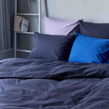 copri-piumino line blu, colore blu, taglia 240 x 220. rinnova il letto con uno stile moderno e pratico